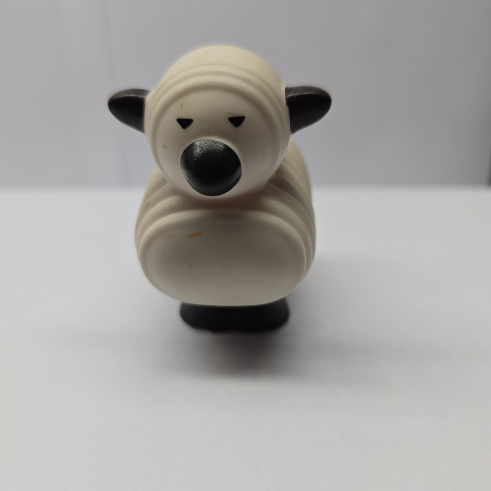 Fisher-Price Little People Sheep Toy Figure White Black Farm 2008 Mattel